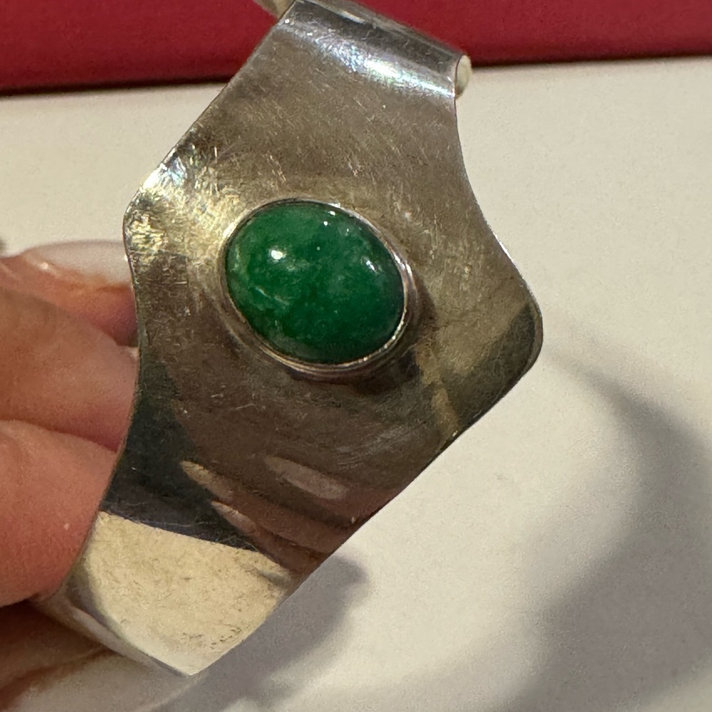 925 Sterling silver and turquoise cuff bracelet 18.4g - Picture 12 of 16